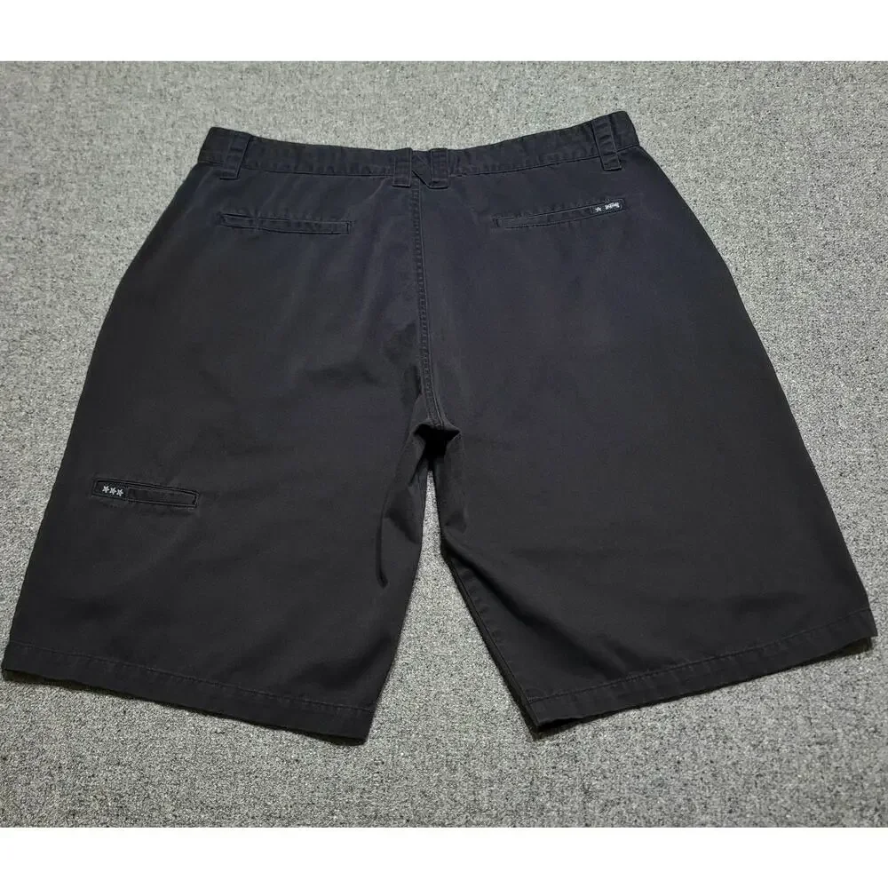 Vintage Y2K No Fear Shorts Mens 40 Black Skater Grunge Baggy Streetwear Punk